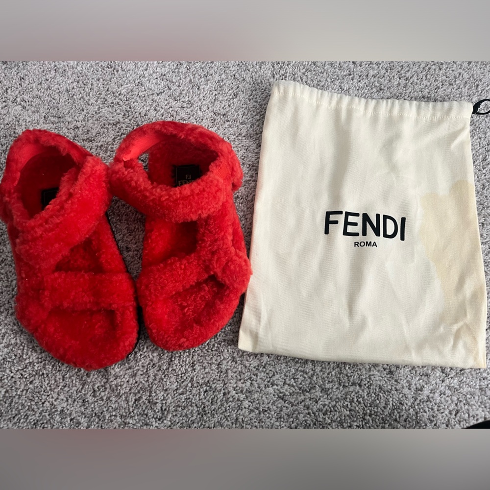Fendi Shearling Sandals